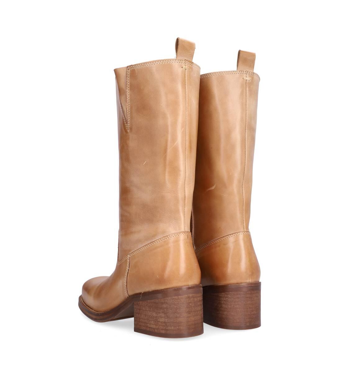 læderstøvle – Cognac calf